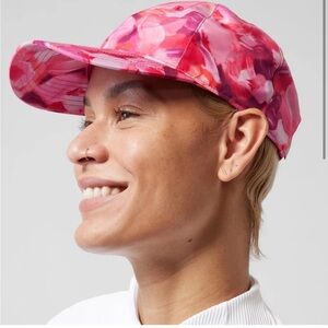 Athleta Pink Floral Performance Baseball Cap